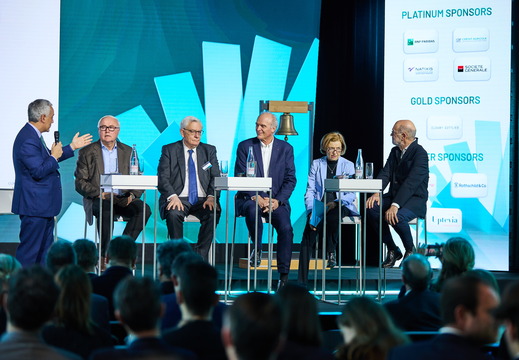 Luis Vaz Pinto, Jean-Marc Chéry, Jean Lemierre, Florent Menegaux, Florence Parly and Paul du Saillant